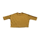 Cotton Wide Long Sleeve Shirt - Gold