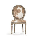 Audric Side Dining Chair - Cowhide on Wood