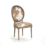 Audric Side Dining Chair - Cowhide on Wood