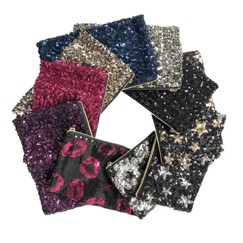 Kids Bag - Sequin Party Glitter Clutch Bags - Assorted