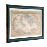 Hemisphere Map Wood Plaque