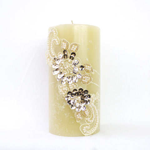 SK Collection Candle "Ivory Sequins"