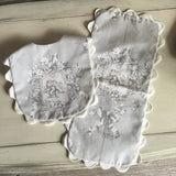 Baby Cotton Handmade Bib (Grey Cherubs)