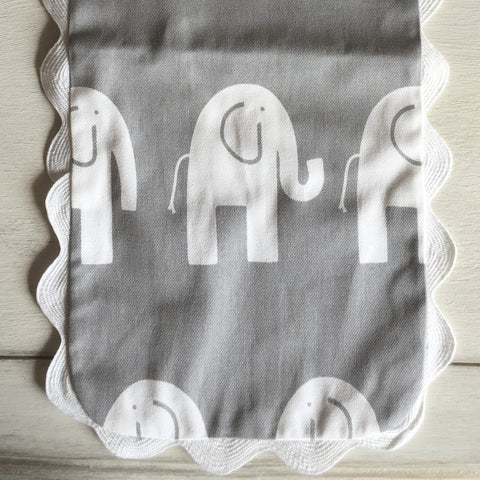Baby Burp Cloth Pad (Grey Elephant)
