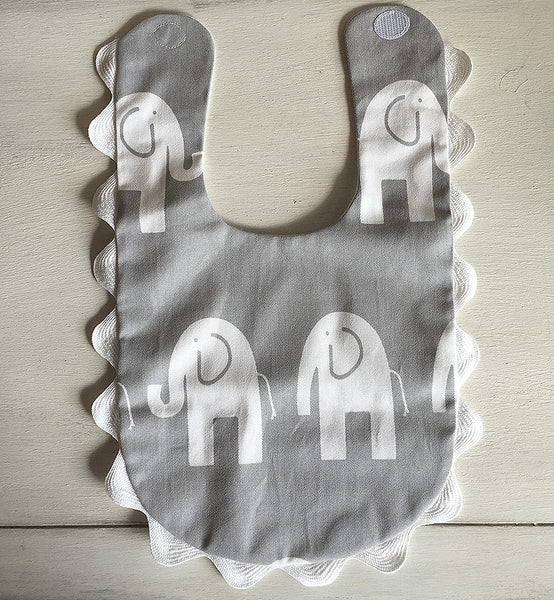 Baby Cotton Handmade Bib (Elephant)