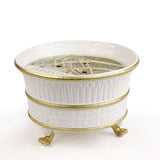 Lexington Gardens Luxury 3 Wick Ceramic Candle - White and Gold