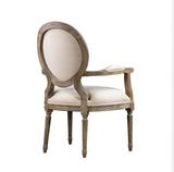 SK Collection Chair | VINTAGE LOUIS BEIGE ROUND ARM CHAIR