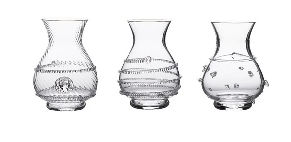 Juliska Mini Glass Vase Trio