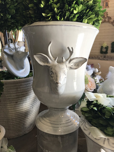 Decorative Ceramic Stag Urn / Vase